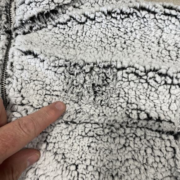 Jostens Fleece Men’s Size Medium Sherpa 1/4 Zip Pullover Sweater Black/White - Picture 8 of 9